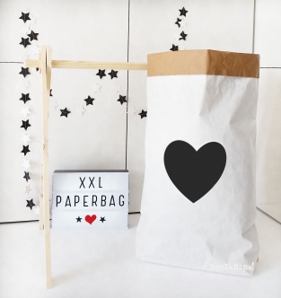 Paperbag XXL mintgroen hart